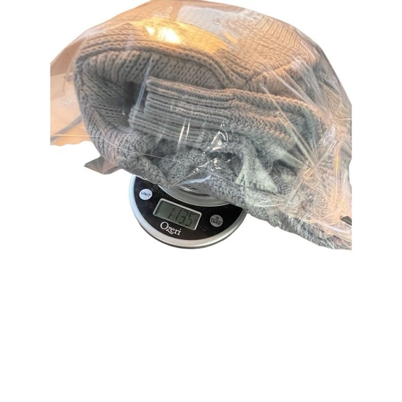 Athleta Teton V Neck Sweater‎ Women Small BLUE Heavy Knit Cotton Pullover - Picture 11 of 11